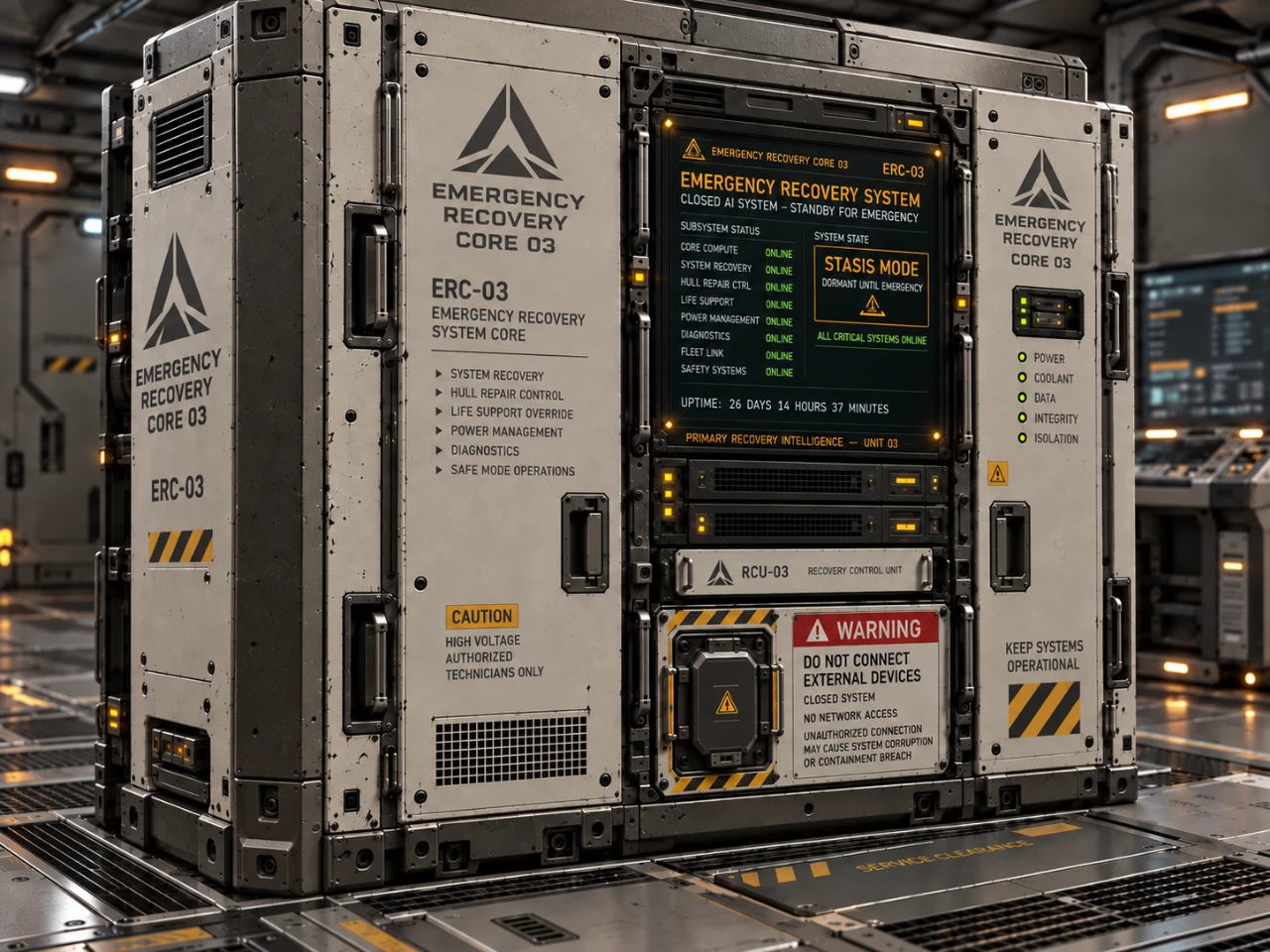 Concept art: Industrial enclosure for the recovery intelligence